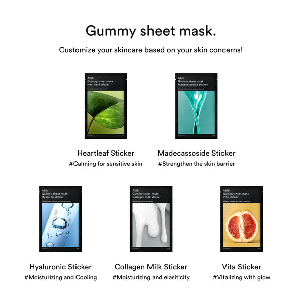 Gummy Sheet Mask Madecassoside Sticker(10 sheets)