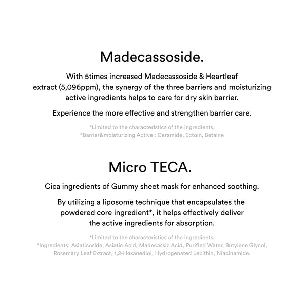 Gummy Sheet Mask Madecassoside Sticker(10 sheets)