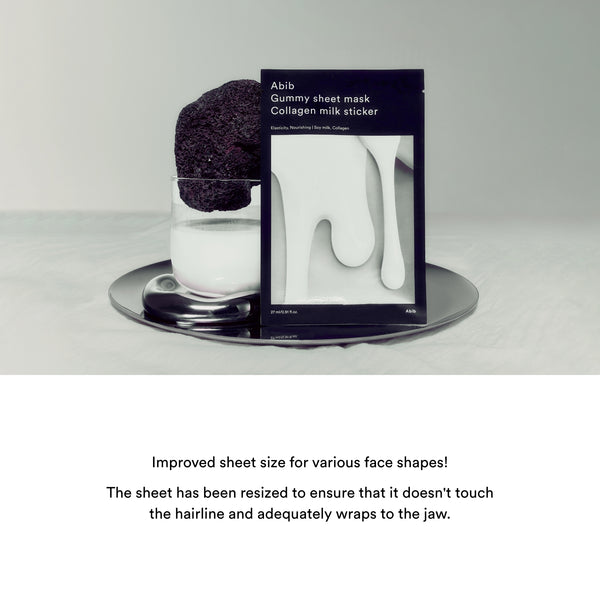 Gummy Sheet Mask Collagen Milk Sticker(10 sheets)