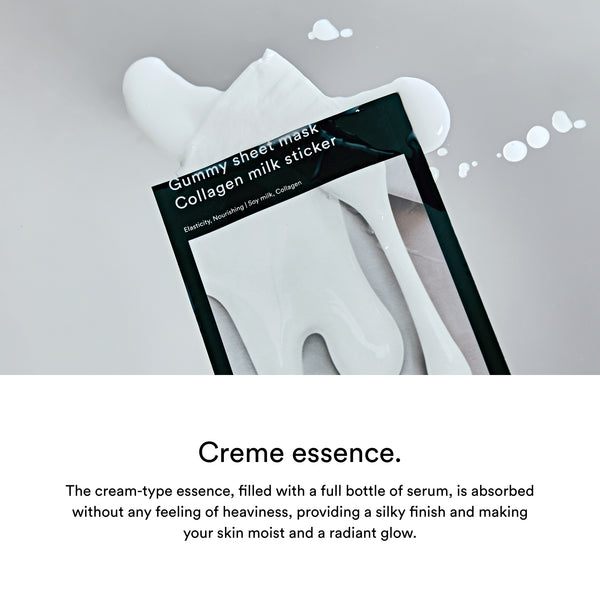 Gummy Sheet Mask Collagen Milk Sticker(10 sheets)