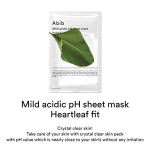 Mild acidic pH sheet mask Heartleaf Fit(10 sheets)