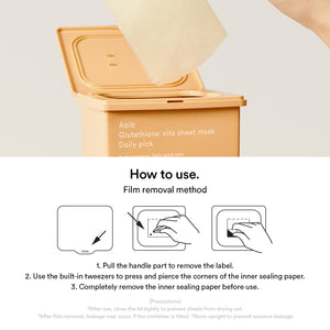 Glutathione vita sheet mask Daily pick