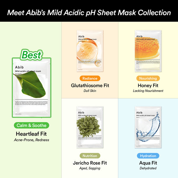 Mild acidic pH sheet mask Aqua fit(10 sheets)