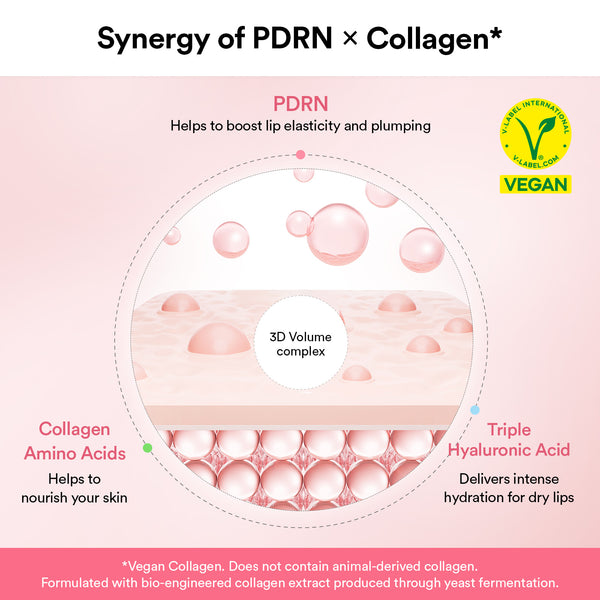 PDRN Vegan Collagen lip mask Glazed jelly