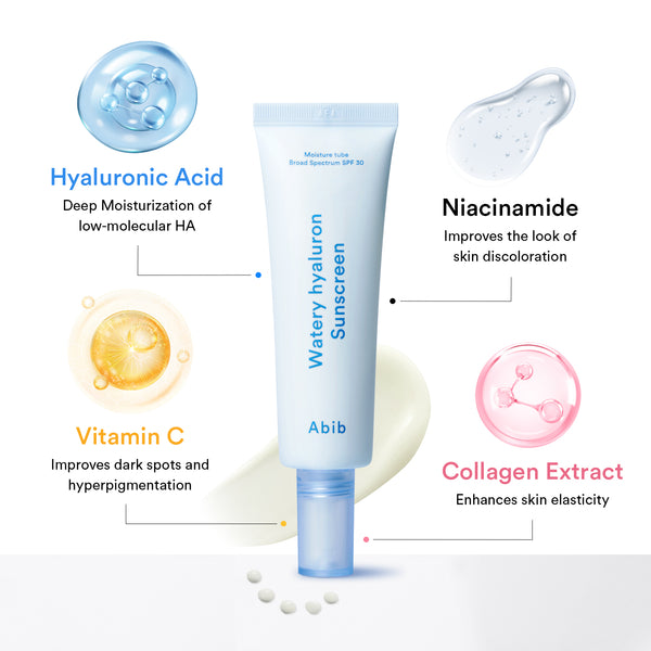 Watery hyaluron sunscreen Moisture tube