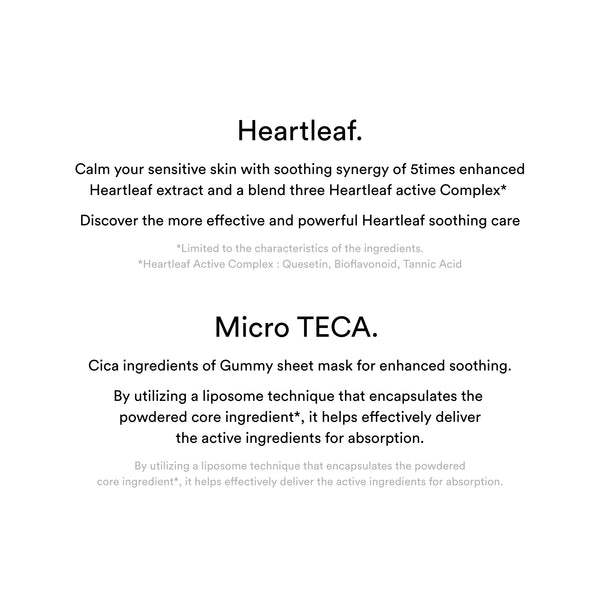 Gummy Sheet Mask Heartleaf Sticker(10 sheets)
