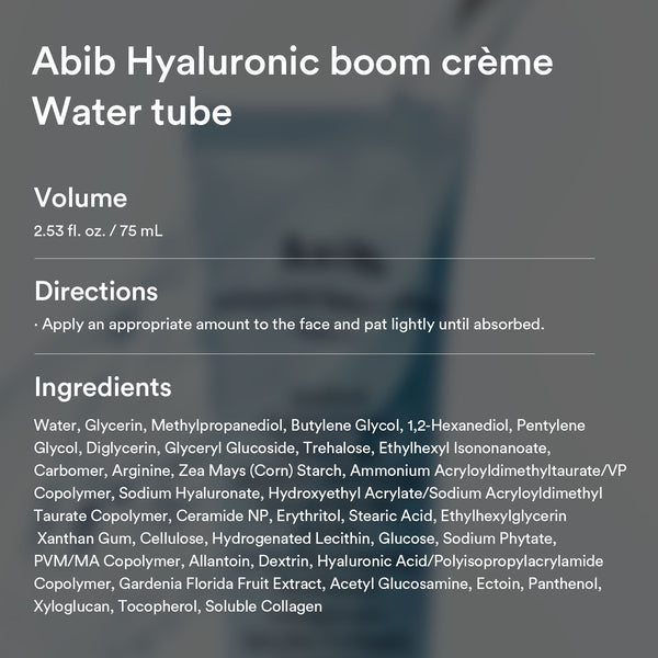 Hyaluronic boom crème Water tube